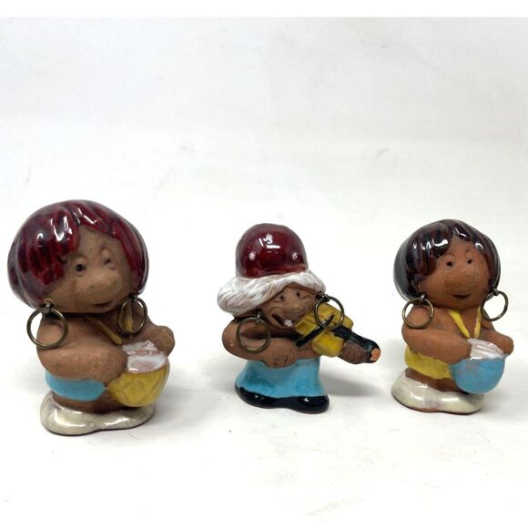 Vtg TORE BORG Troll Musician Family Oddity MCM Swedish MCM Pottery Scandinavian - Picture 1 of 11